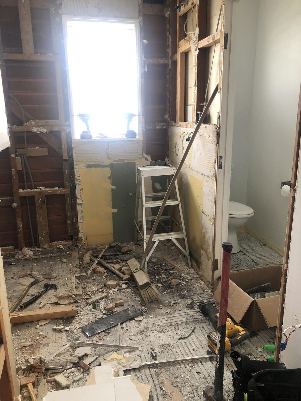 Bathroom renovation in progress
